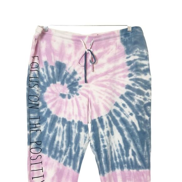 Torrid Focus On The Positive Super Soft Tie-Dye Fleece Joggers, Size 3 - Picture 2 of 7